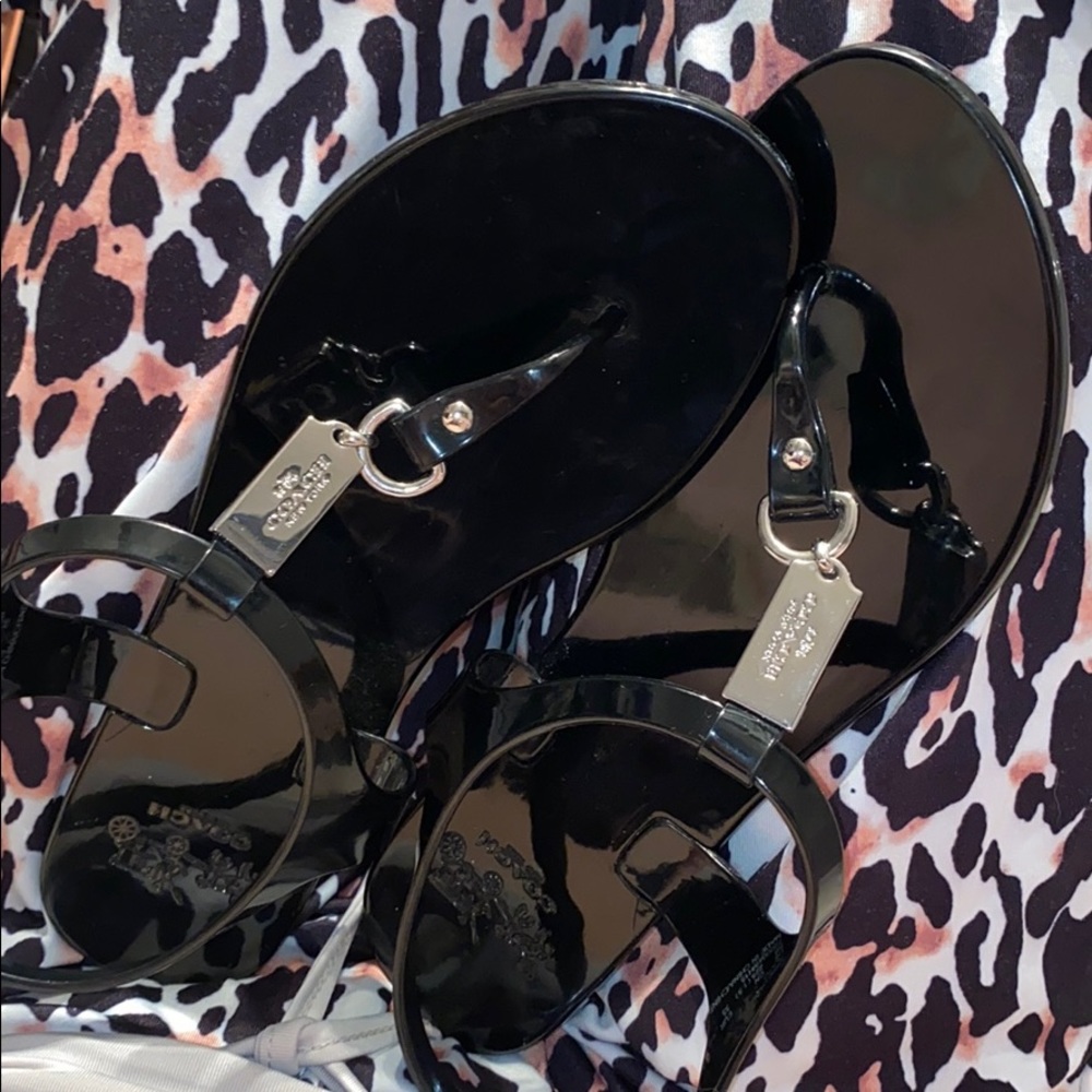 Coach leather sandals